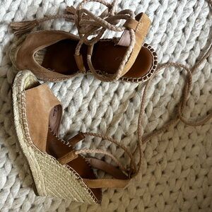 Joie Tan Espadrille Wedge Sandals